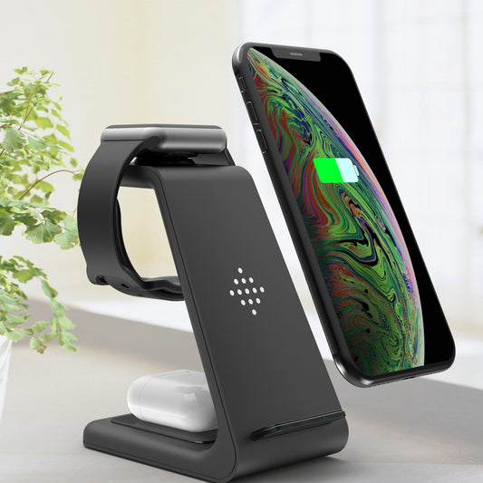 3-in-1 Fast Wireless Charging Station – Phone, Watch, Earbuds